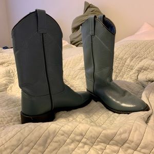 Vintage blue Old West cowgirl boots